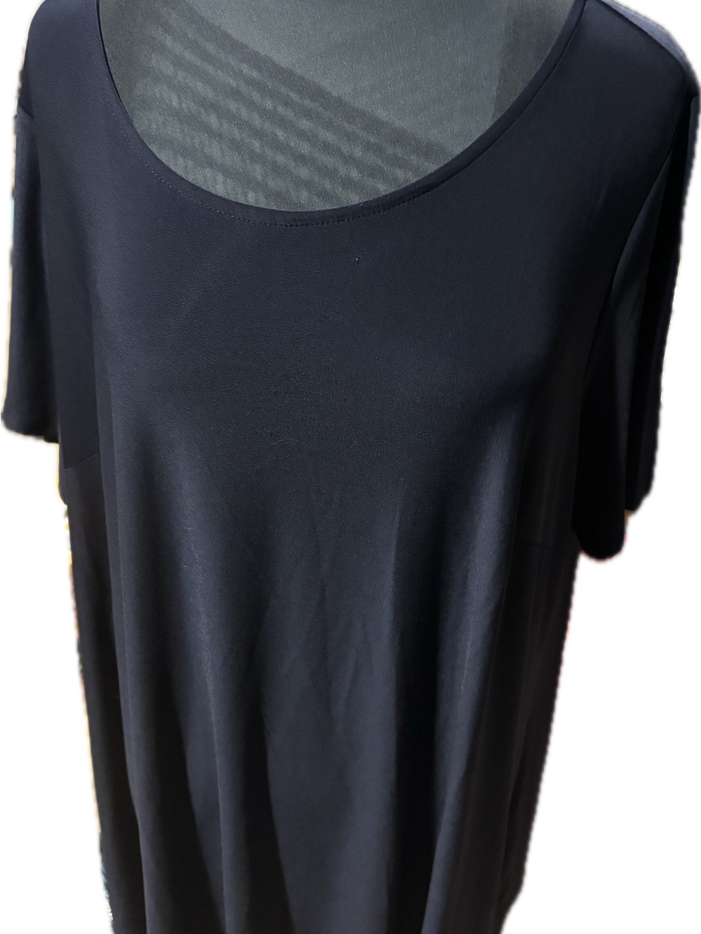 Westport Blue Scoop Neck Short Sleeve dress 3x